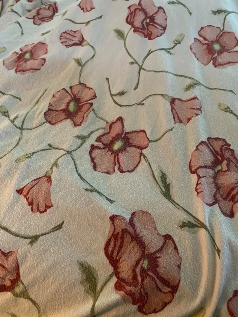 Pottery Barn F/Q Floral Flannel Duvet